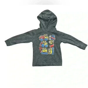 24 month boys hooded long sleeve construction trucks